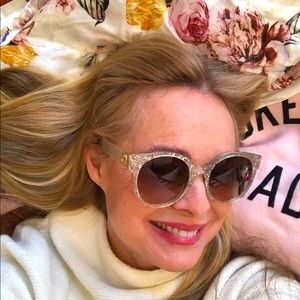 Gucci new sun glasses amazing ! silver glitter never worn